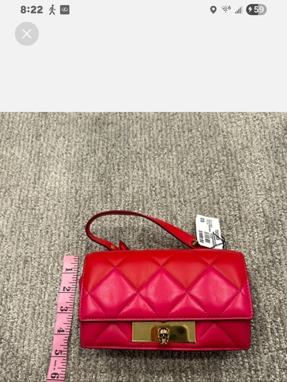 ALEXANDER MCQUEEN Women Quilted Leather Skull Lock Mini Bag In Orchid Pink